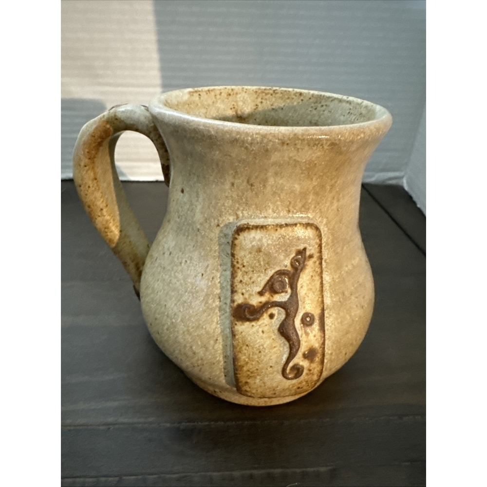Vromans Bookstore Pottery‎ Mug Brown Signed Art Pasadena Ca
